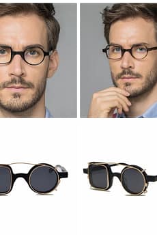 Vintage Hand Made Sunglass Optical two lens Round square Frame Retro Acetate Eyewear Frames Reading glasses men frames sunglass