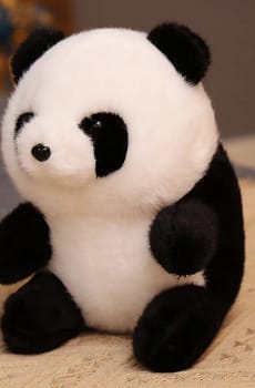 Like Real Wild Animals Plush Toys Round Cute Lifelike Panda Stuffed Dolls Gifts For Kids Boy Girls