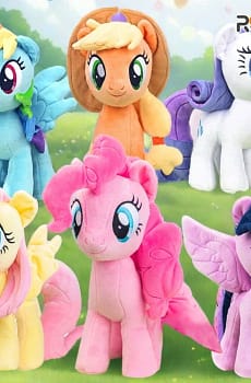 New Miniso Anime My Little Pony Prototype Plush Doll Anime Soft Pillow Girl Heart Fluttershy Room Ornaments Children’S Toys Gift