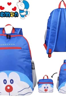 Doraemon Printed Hiking Bag Cartoon Doraemon Large Capacity Multi-compartment Foldable Backpack Portable Storage Holiday Gifts