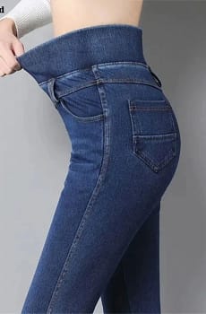 Oversize 38 Elastic High Waist Pencil Jeans Skinny Women Ankle-length Vaqueros Denim Pants Korea Strecth Vintage Pantalones