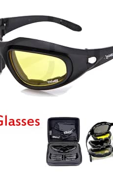 C6 Outdoor Tactical Glasses Bicycle Sports Sunglasses Airgun Tactical Shooting Glasses Windproof and Dustproof Polarized Glasses