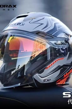 Motorax S30 Motorcycle Helmet 3/4 Face Helmet Casco De Moto Electric Motobike DOT Capacete Scooter Double Lens Anti-Glare