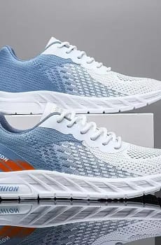 Men’s Sports Shoes Summer New Mesh Breathable Walking Shoes Fashionable Breathable Knitted Men’s Shoes Zapatos De Tenis