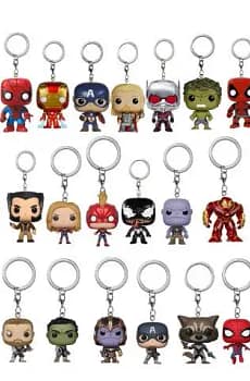 funko Marvel The Avengers Loki Inro Man Deadpool Hulk batman Thanos Thor Superman Keychain Toys Vinyl Doll Collectible Toy