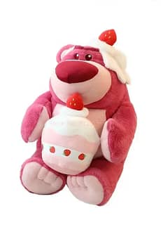 Disney Strawberry Bear Losto Cake Plush Doll Cartoon Stuffed Girl Pillow Soft Children Home Decorations Brithday Xmas Gifts