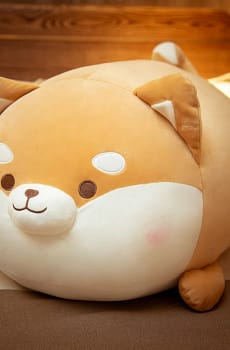 35-70cm Cute Fat Round Dog Plush Toy Kawaii Big Shiba Inu Pillow Soft Stuffed Animal Chai Doggy Cartoon Doll Girl Birthday Gifts