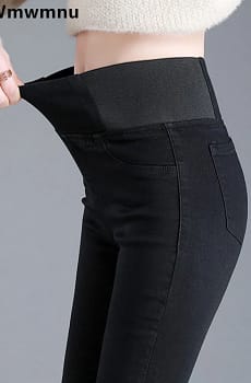 Oversize 26-38 Black Skinny Pencil Jeans Women High Waist Slim Denim Pants Stretch Leggings Vaqueros Casual Pantalones Jean 2024