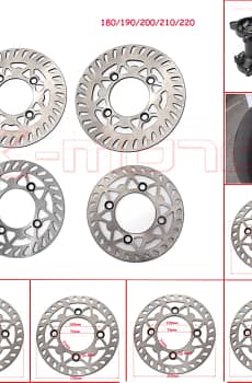 180/190/200/210/220mm Brake Disc Disk Rotor for 50/110/125/140/ 150/160cc BES wheel Pit Dirt Bike Quad Motorcycle Motocross