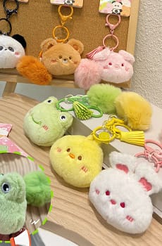 Cute Plush Doll Cartoon Keychain Backpack Pendant Animal Bag Pendants Key Ring Decoration Adult Child Doll Key Chains Gifts