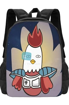 Eccentric Rooster’S Daily Life Day 3 ” ” Backpacks For School Teenagers Girls Travel Bags Erdl Rooster Funny Hip Hit Chicken