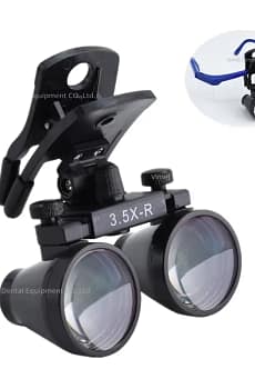 den tal Loupes 2.5X 3.5X Binocular Surgical Magnifying Glasses with Clip for denti stry