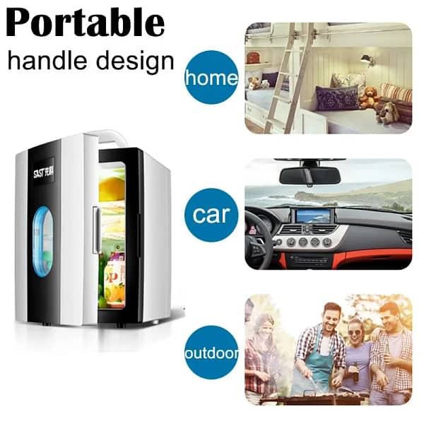 Small 10L mini car refrigerator refrigeration student dormitory cosmetic refrigerator car home dual-use - Image 4