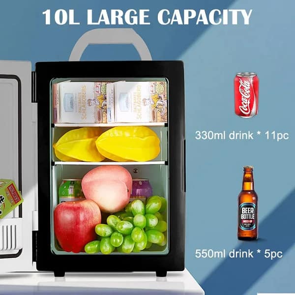 Small 10L mini car refrigerator refrigeration student dormitory cosmetic refrigerator car home dual-use - Image 2