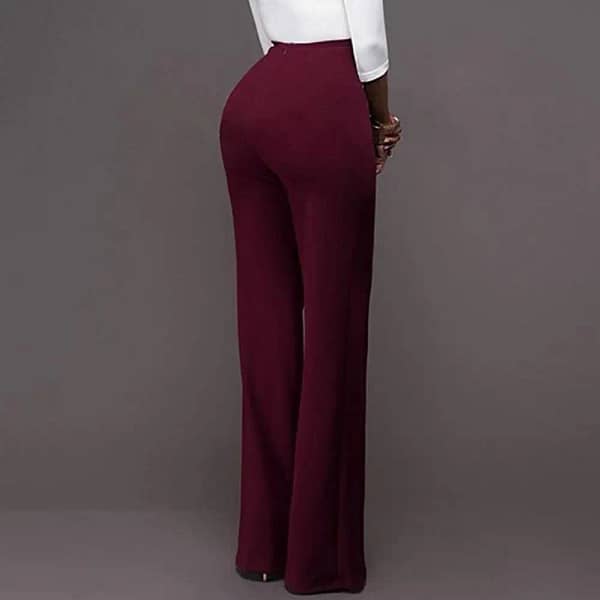 Solid Color Flare Pants Women High Waist Wide Leg Pants Office Ladies Trousers Slim Long Pants pantalones de mujer брюки женски - Image 6