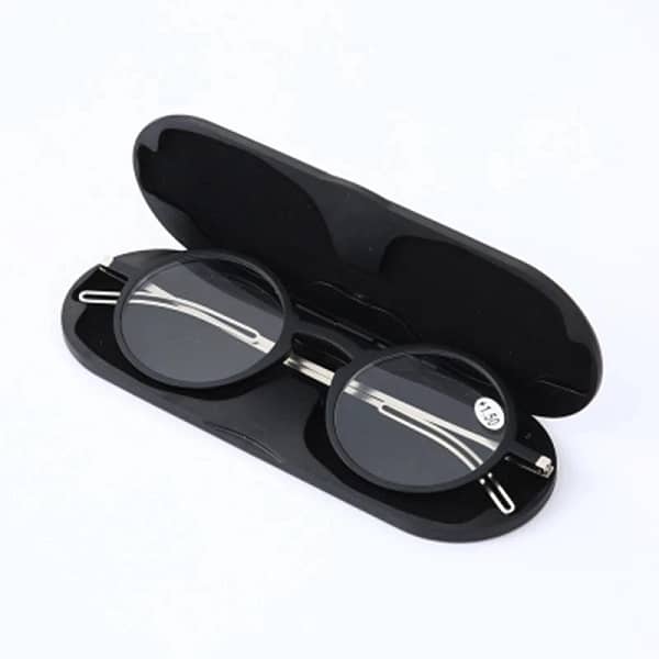 Light Reading Glasses Ultrathin Protable Far Sight Eyeglasses Anti-Blue Ray Spectacles Eyeglasses With Case Round Frame Glasses - Image 2