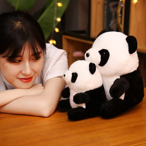 Like Real Wild Animals Plush Toys Round Cute Lifelike Panda Stuffed Dolls Gifts For Kids Boy Girls - Image 4