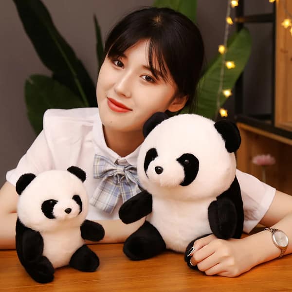 Like Real Wild Animals Plush Toys Round Cute Lifelike Panda Stuffed Dolls Gifts For Kids Boy Girls - Image 6