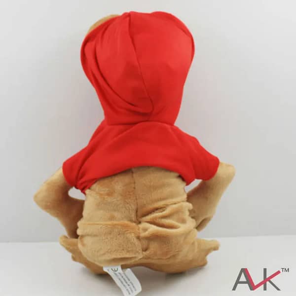 ET Extra Terrestrial Alien Soft Stuffed Plush Doll with Hoodie Anime Cartoon Collection Toy Red Grey Approx 28cm/11" - Image 3