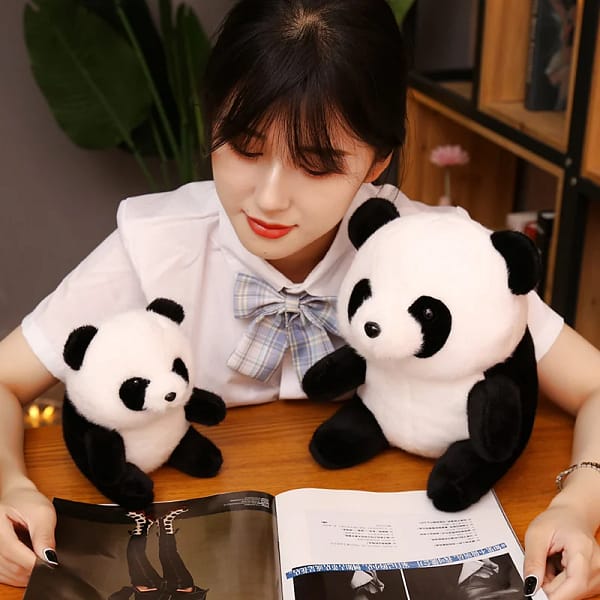 Like Real Wild Animals Plush Toys Round Cute Lifelike Panda Stuffed Dolls Gifts For Kids Boy Girls - Image 3