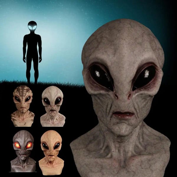 Halloween Masks Alien Headwear Big Eyes Alien Full Head Party Mask Masquerade Costume Props Party Cosplay Dress UP Horror Masks