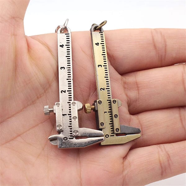 Mini Key Chain Tool Movable Vernier Caliper Ruler Sliding Key Holder Rings Keychain Tools Cool Gift Ideas for Men Women - Image 6