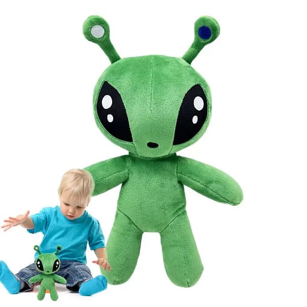 34CM Aftonsparv Green Alien Plush Toy Dolls Cute Animal Stuffed Soft Toy For Childrens Birthday Christmas Gifts - Image 5