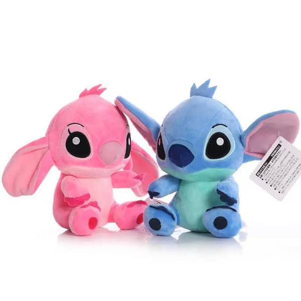 Cartoon Blue Pink Stitch Doll Anime Toys Lilo and Stitch 12CM Kawaii Stich Pendant Accessories Toys Christmas Gifts for Girls