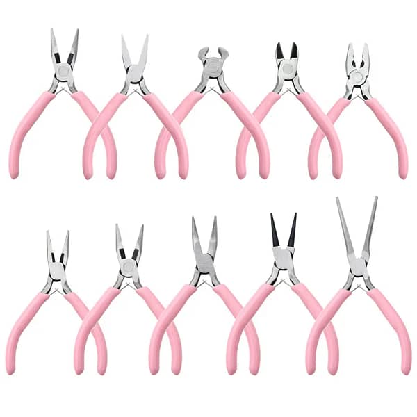 1PCS Mini Pliers Diagonal Pliers Round Bent Needle Nose Cutter Handcraft Beading Insulated Plier For Jewelry Making Hand Tool