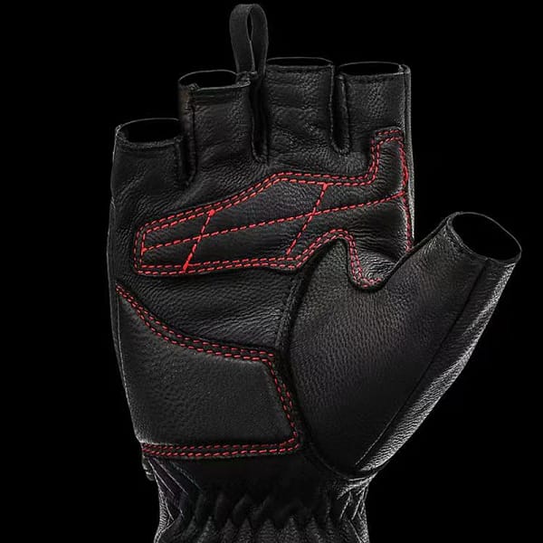 Leather Motorcycle Gloves for Summer Men Gloves Motocross Half Finger Fingerless Carbon Fiber Guantes Moto Luva Guanti Enduro - Image 6