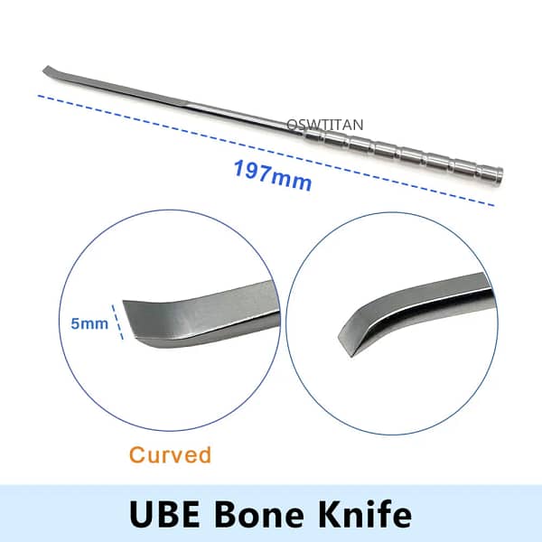 Stainless steel UBE bone knife bone chisel Straight Curved Dual Channel Spinal Endoscopy Minimally Invasive Orthopaedics - Image 5