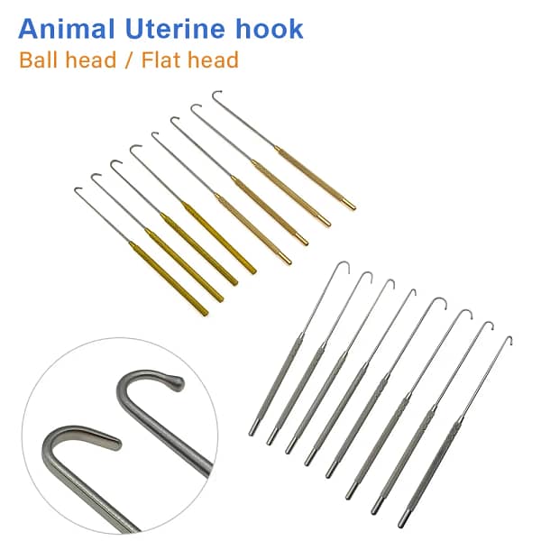 1pcs Uterine Hook Animal Ovariectomy Spay Snook Dogs Cats 170mm Veterinary Pet Orthopedic Instruments - Image 5