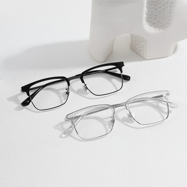 TR90 Square Classical Eyeglasses Frame Men and Women Rectangle Spectacle Browline Glasses For Optical Prescription Lenses - Image 2