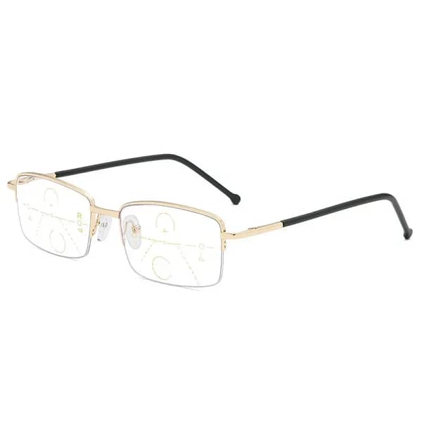 High Quality Progressive Reading Glasses Multifocal Men Women Anti Blue Light Magnifying Presbyopic Glasses Half Frame Gold Очки - Image 4