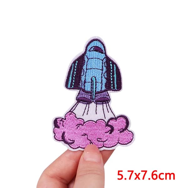 Prajna Alien Embroidered Patches On Clothes DIY Space UFO Applique Clothing Thermoadhesive Patches for Clothing Stickers Badges - Image 5