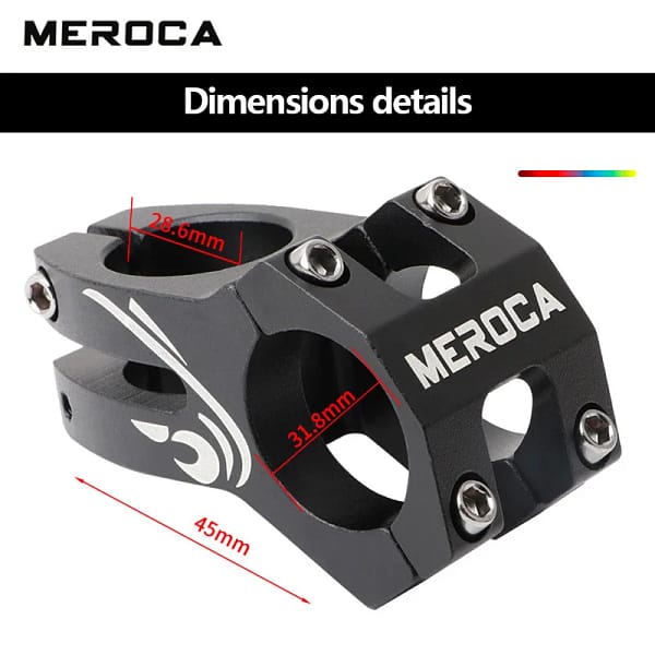 MEROCA Mtb Power 31.8 Stem 35mm Handlebar Bicycle Bridge 31 8 Dragon Bike Short Table Aluminum Alloy Cycle Parts - Image 2