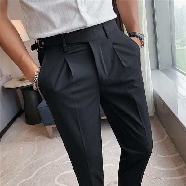 High Quality Elasticity Suit Pants Men Formal Business Office Social Dress Pants Slim Fit Casual Wedding Ankle Trousers Pantalon - Image 2