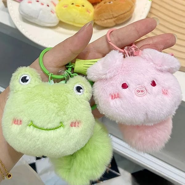 Cute Plush Doll Cartoon Keychain Backpack Pendant Animal Bag Pendants Key Ring Decoration Adult Child Doll Key Chains Gifts - Image 4