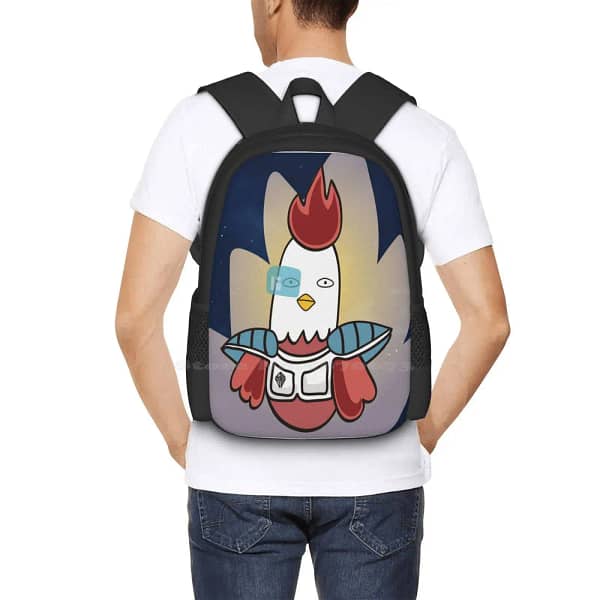 Eccentric Rooster'S Daily Life Day 3 " " Backpacks For School Teenagers Girls Travel Bags Erdl Rooster Funny Hip Hit Chicken - Image 5