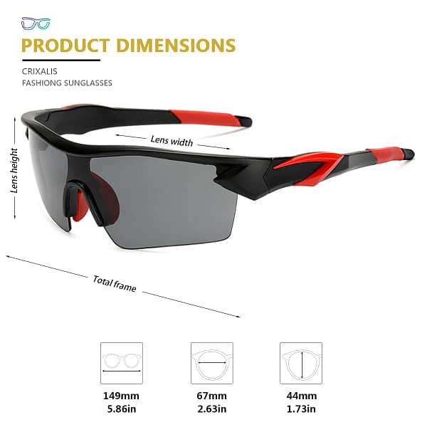 CRIXALIS New Classics Sunglasses for Men 2024 Fashion Cycling Sun Glasses Women Outdoor Sports Shades Male UV400 zonnebril heren - Image 5