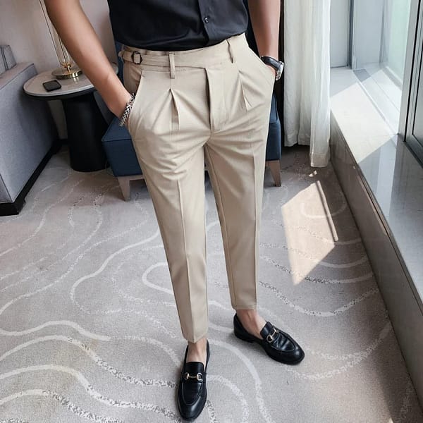 High Quality Elasticity Suit Pants Men Formal Business Office Social Dress Pants Slim Fit Casual Wedding Ankle Trousers Pantalon - Image 3