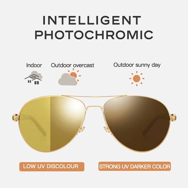 CAPONI Night Vision Men Sunglasses Photochromic Brown Wooden Legs Pilot Driving Eye Glasses For Male UV Protect BSYS409 - Image 2