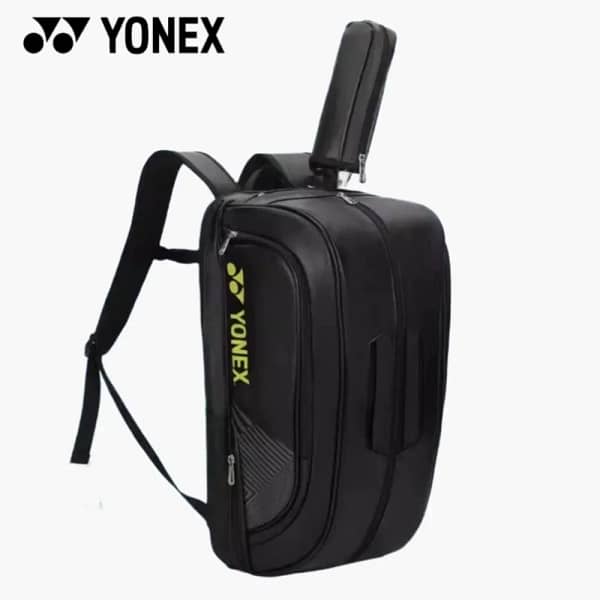 YONEX High Quality Badminton Bag Leather Tennis Racket Sports Shoulder Backpack Multifunctional Maximum Capacity 6 Pieces Racket - Image 5