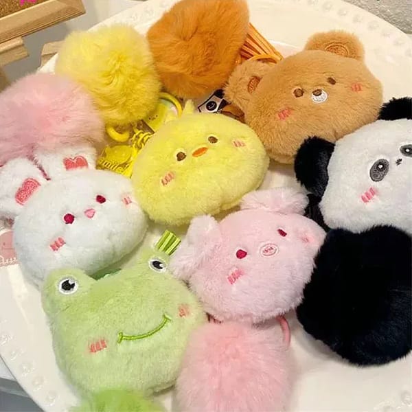 Cute Plush Doll Cartoon Keychain Backpack Pendant Animal Bag Pendants Key Ring Decoration Adult Child Doll Key Chains Gifts - Image 3