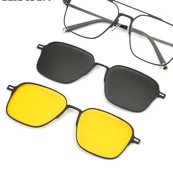 Polarized sunglasses, UV resistant magnetic suction sleeve, live streaming, compatible with sunglasses, myopia glasses frame, - Image 6