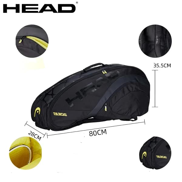 HEAD 6 Pack Tennis Bag Radical 25th Anniversary Limited Edition Tenis Rackets Backpack Large Capacity Tenis Racquet Bag - Image 6