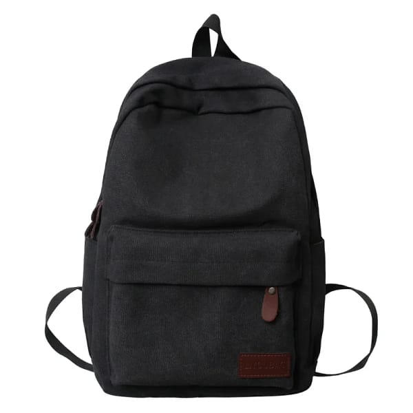 Men's Canvas Casual Backpack Fashion Trendy Simple Backpack Schoolbag for Female Students Back Pack for Teenager - Image 3