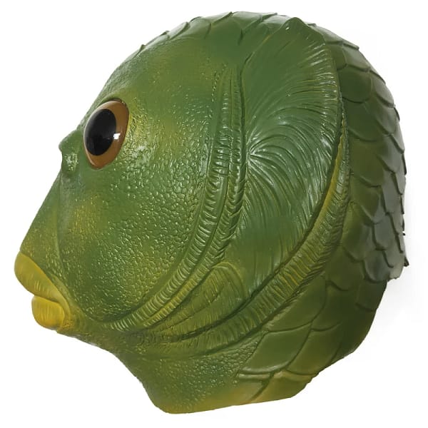 Ugly Green Fish Headgear Latex Cosplay Party Adult Funny Halloween Alien Mask Party Horror Spoof Supplies - Image 5