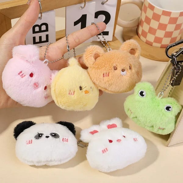 Cute Plush Doll Cartoon Keychain Backpack Pendant Animal Bag Pendants Key Ring Decoration Adult Child Doll Key Chains Gifts - Image 5