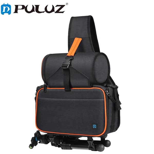 PULUZ Portable Outdoor Triangle Style SLR Camera Bag with Removable Lens Bag Sling Waterproof Backpack Shoulder Messenger Bags